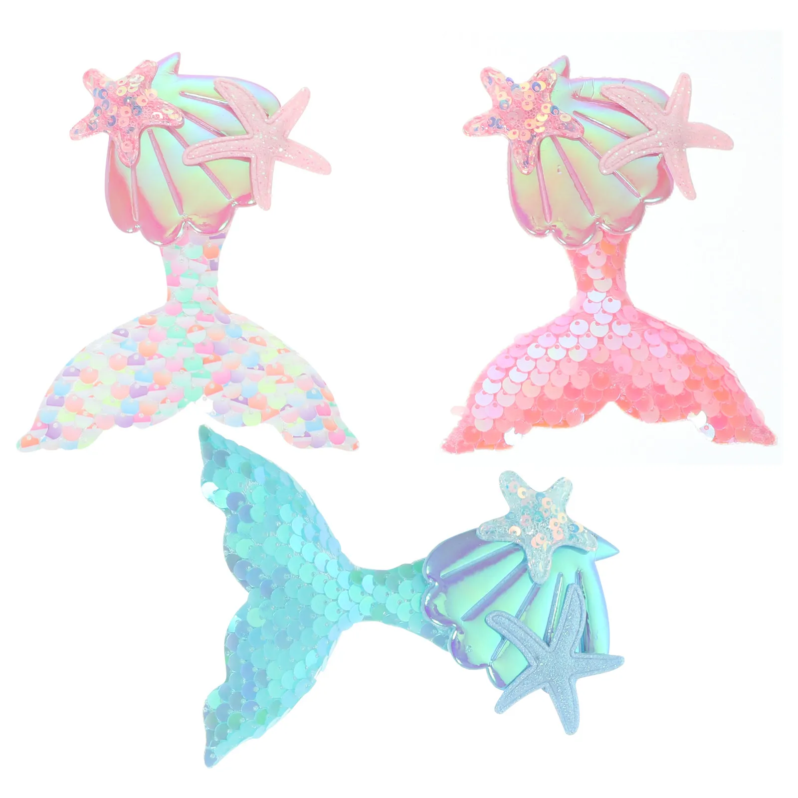 

3Pcs Hair Clips Bright Colors Accessories for Girls Party Wedding Gift Sequin Barrettes