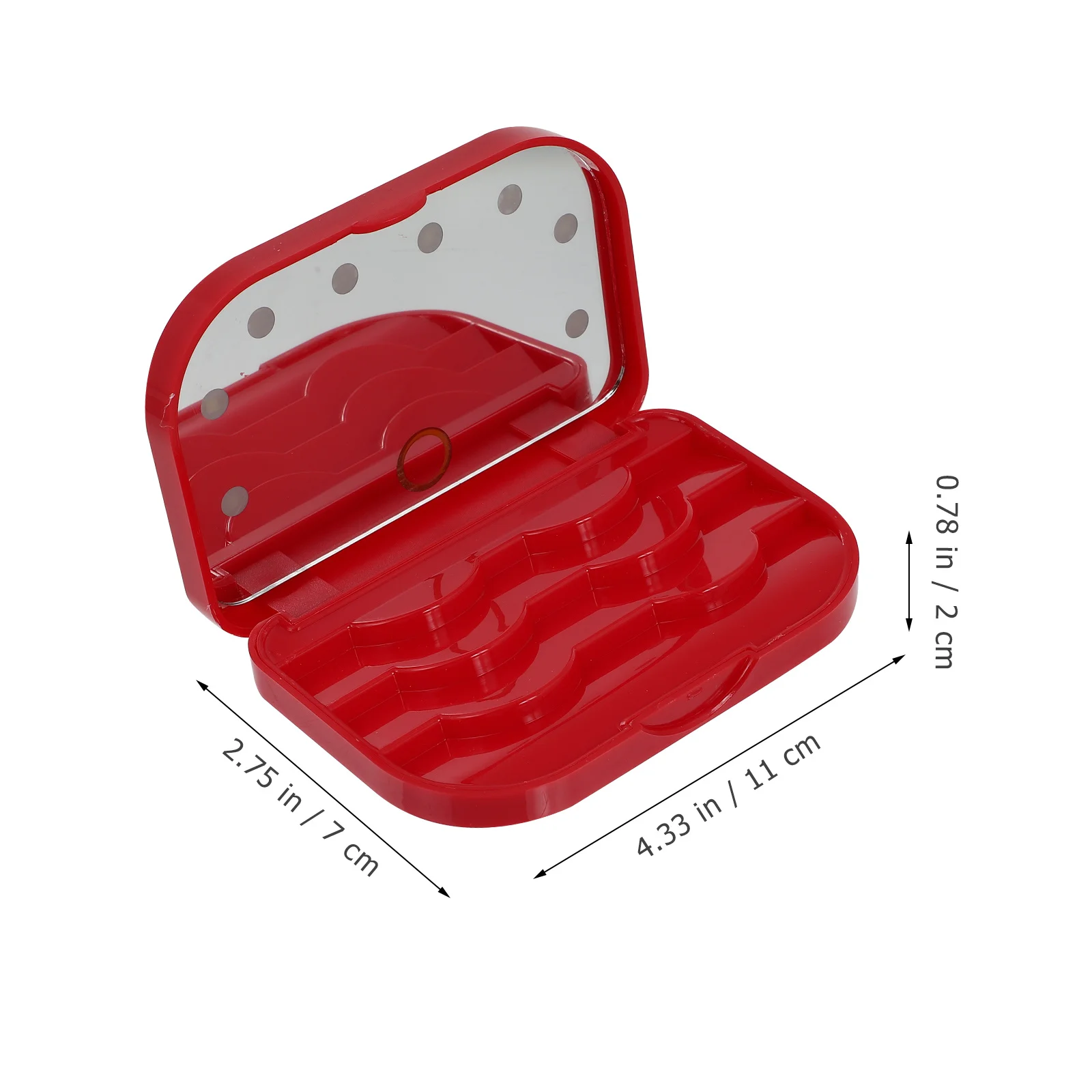 Caja de almacenamiento de pestañas LED con tapa abatible, estuche para pestañas postizas, organizador de pestañas, portátil, compacto para salón, almacenamiento diario, uso en viajes