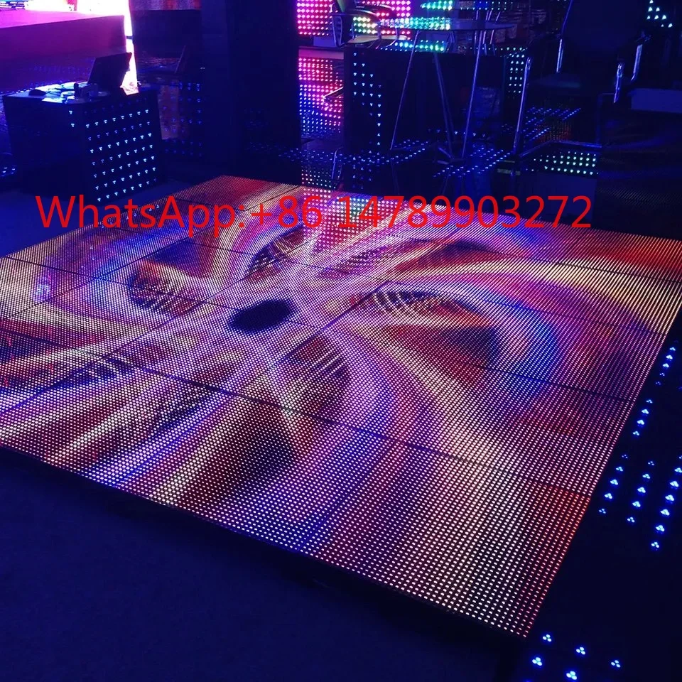 

P3.91 P4.81 Interactive LED Floor Tile Full Color Wedding Party Stage Display Wall