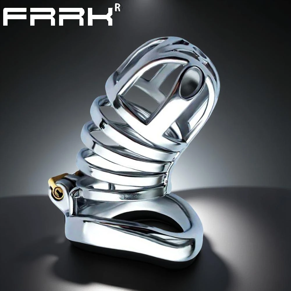 FRRK 77 متعدد الحلقات طويل القضيب ذكر العفة قفص القضيب الدائري قفل القضيب BDSM لعبة الجنس للرجال متعة ألعاب بديلة Sexshop 18 +