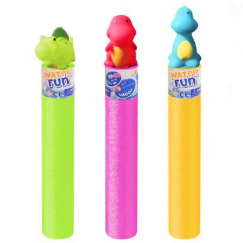 3 pièces/ensemble jouet d'eau de plage mousse longue pistolet à eau type de traction dinosaure licorne enfants EVA été piscine jouets de bain gicler d'eau