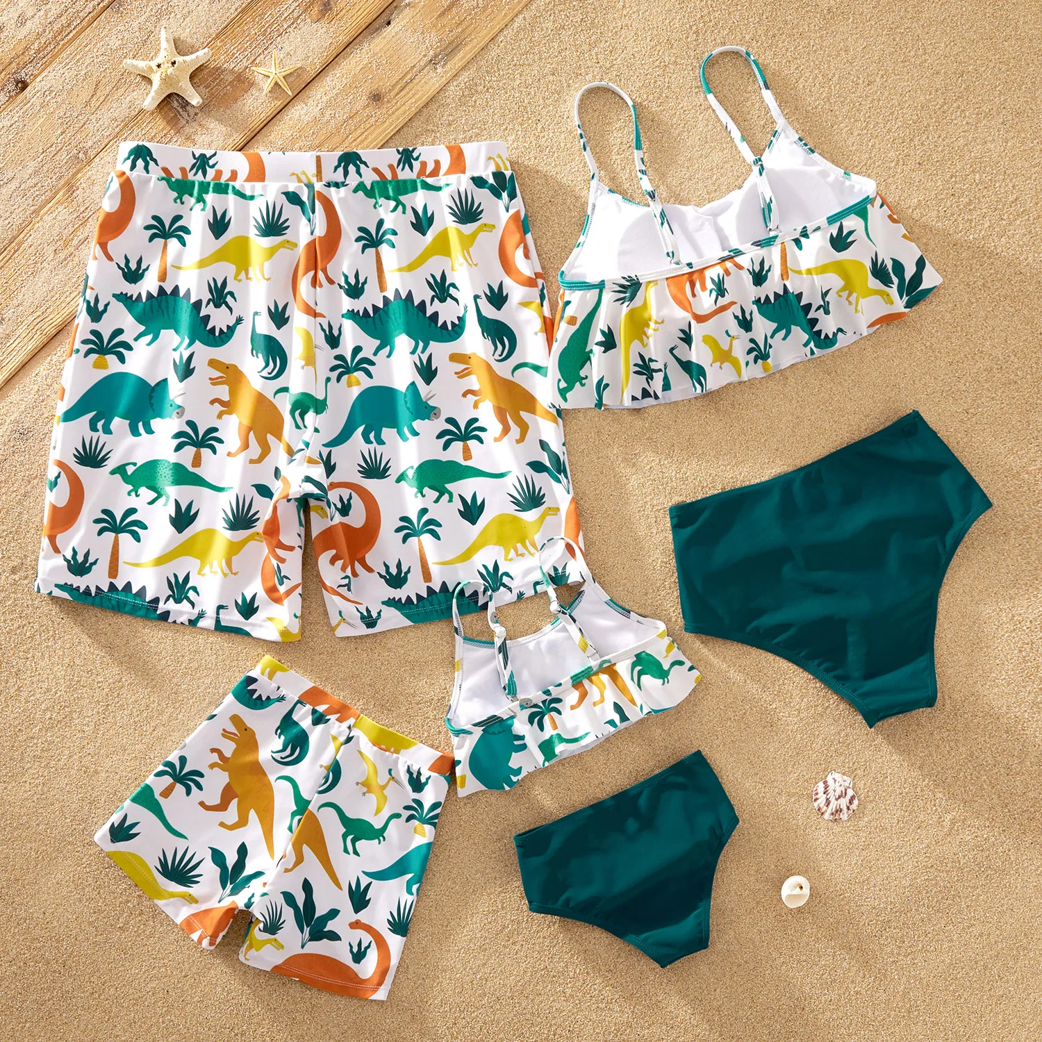 PatPat Animal Dinosaur Print Family Matching Swimsuits