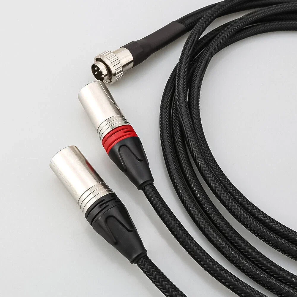 4 Pin DIN to Dual 2 XLR Male 3 Pin Cable OFC Stereo L/R Interconnect for Naim Preamp to Power Amplifier Audiocrast