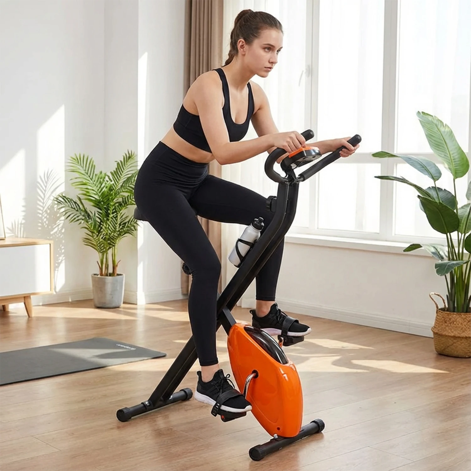 

Home Mini Folding Bike Machine Exercise Fitness Indoor Weight Loss Machine Spinning Bike