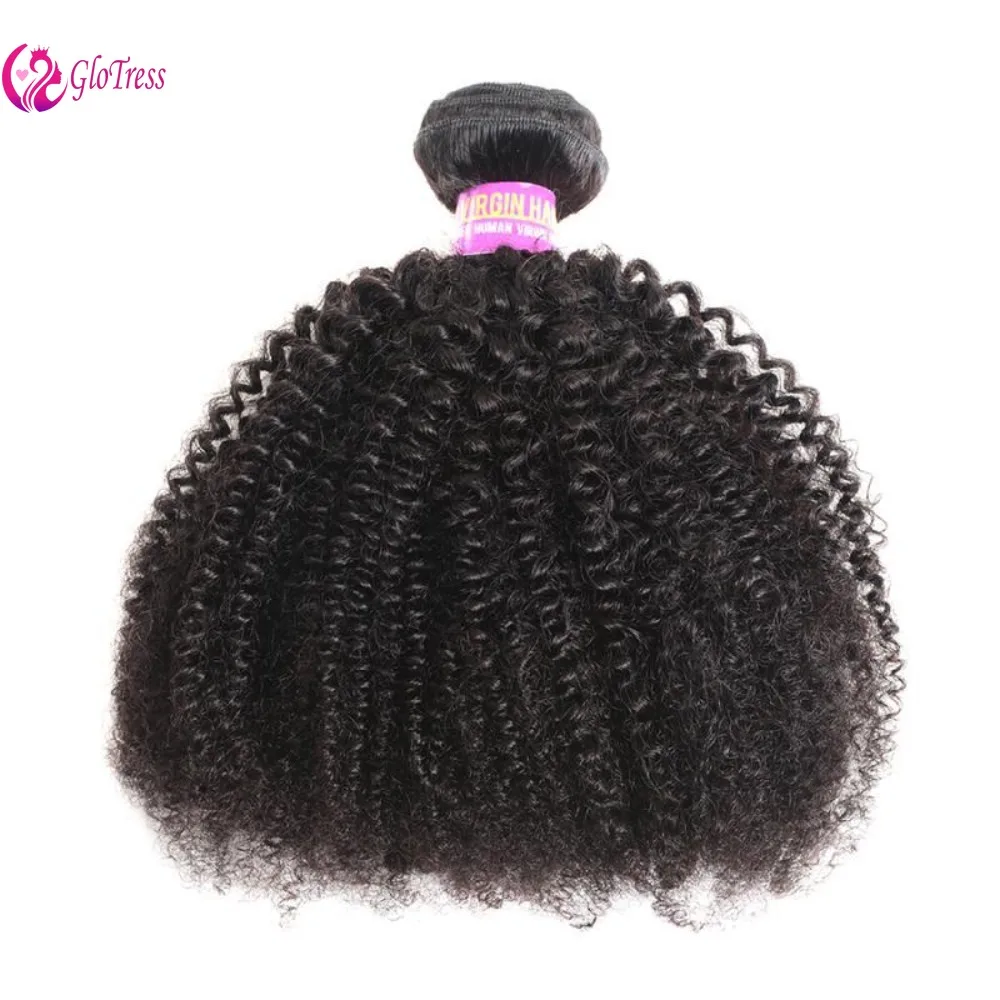 10A Afro Kinky Curly Bündel 100% Echthaar Doppelt gewebte Haarverlängerungen geeignet für schwarze Frauen 10-24 Zoll 1 Stück – Detail 1