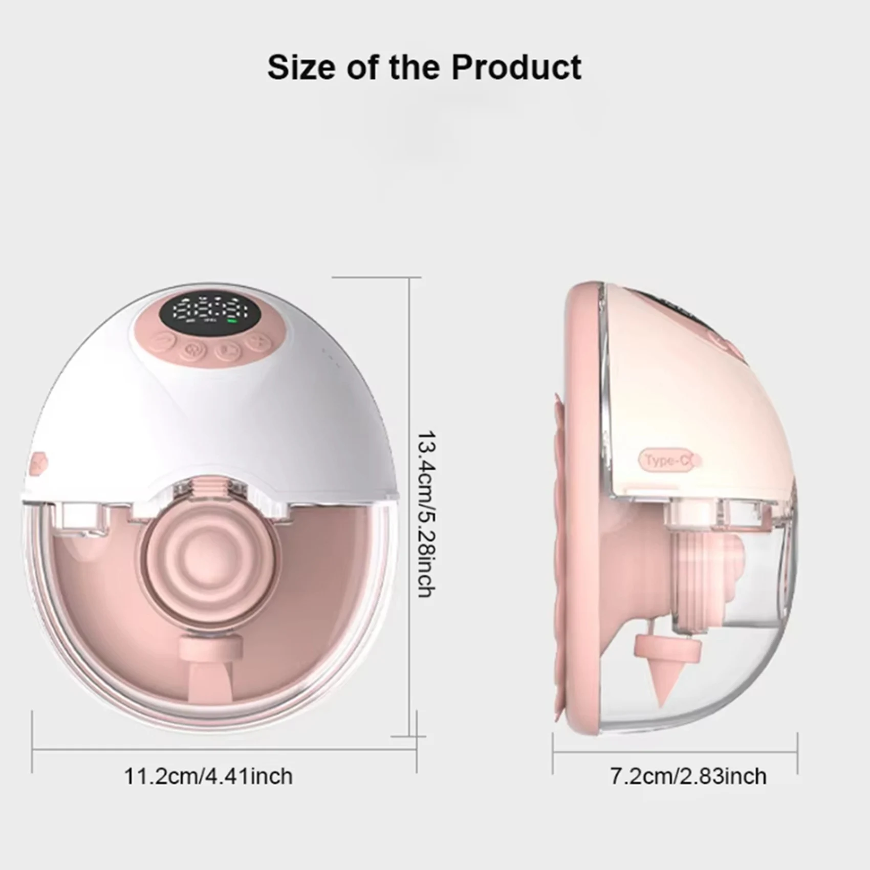 ABXE-2X Wearable Wireless Bra Breast Pump With Cordless Bottle Design Wearable Silicone Flange Milk Manual Breast Pump
