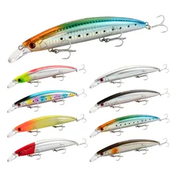 Johncoo Fishing Lure Jerkbait 130mm 23g Floating Wobbler Long Casting Minnow For Seabass Perch Carp Pike