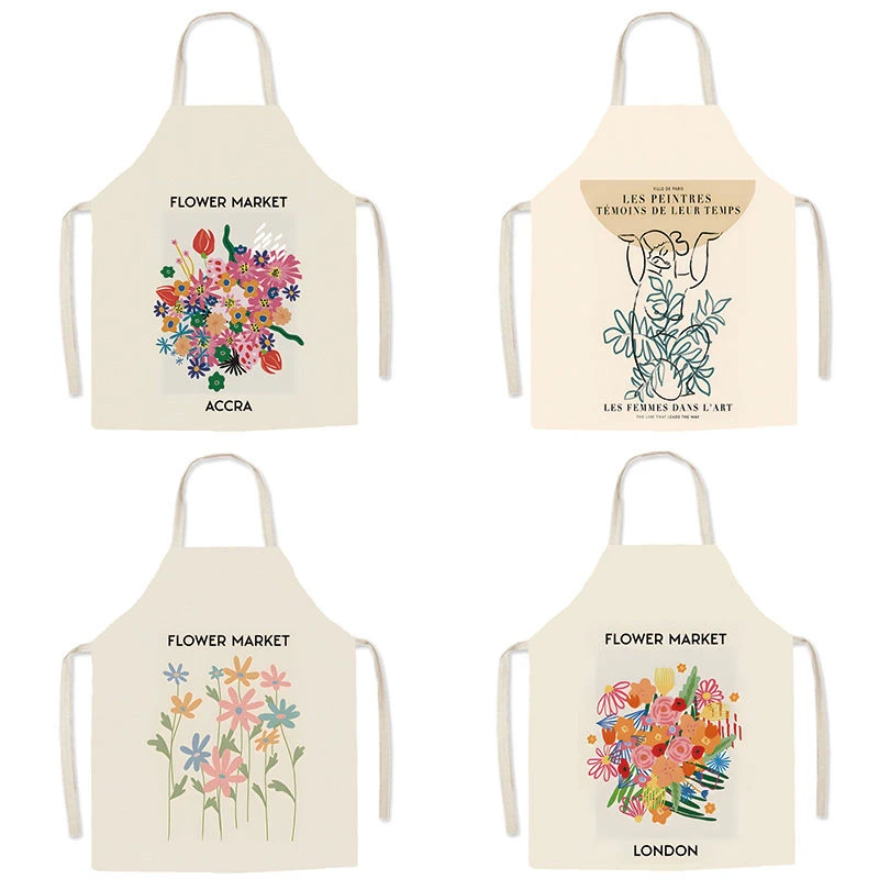 

Пасторальный романтический стиль, пуловер на талии, небольшой фартук с цветочным принтом, платье для кулинарной студии для родителей и детей