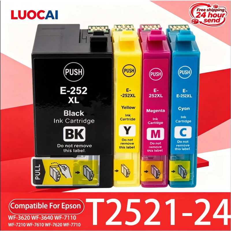 T252XL 252 252XL Ink Cartridge Compatible For Epson WF-3620 WF-3640 WF-7110 WF-7210 WF-7610 WF-7620 WF-7710 WF-7720 WF-7725