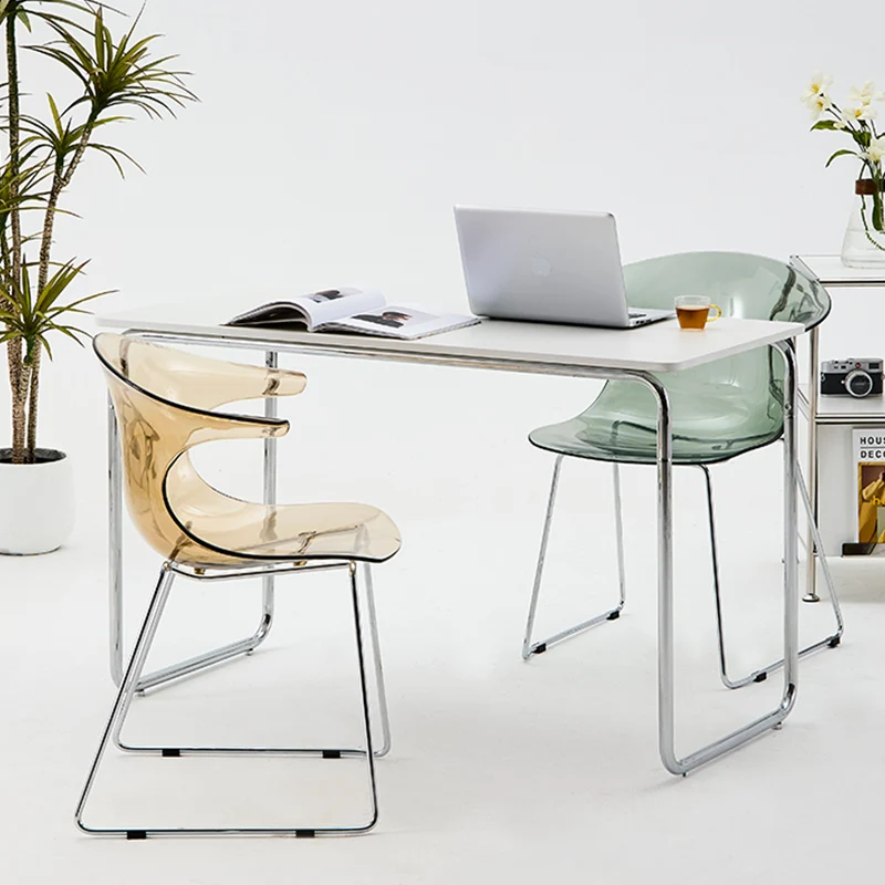 Mid Century Party Dining Chairs Plastic Kitchen Stoot Throne Transparent Dining Chairs Minimalist Clear Stoel Trendy Furniture