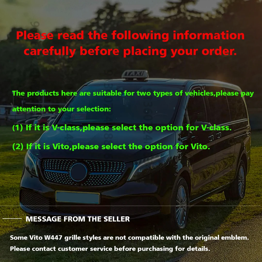 Upgrade Front Inlet Bumper Grille Racing Grill GT Diamond Facelift For Mercedes W447 Benz V Vito 2015 2016 2017 2018 2019 Tuning