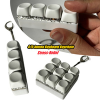 4/9-button Keyboard Keychain Shaft Tester Fidget Toy with Sound Effects Compact Size Easy Portability Comfortable Touch