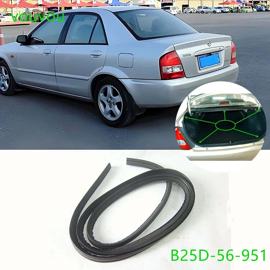 Car accessories trunk lid weatherstrip rubber seal B25D-56-951 for mazda 323 family protege BJ 1998-2006