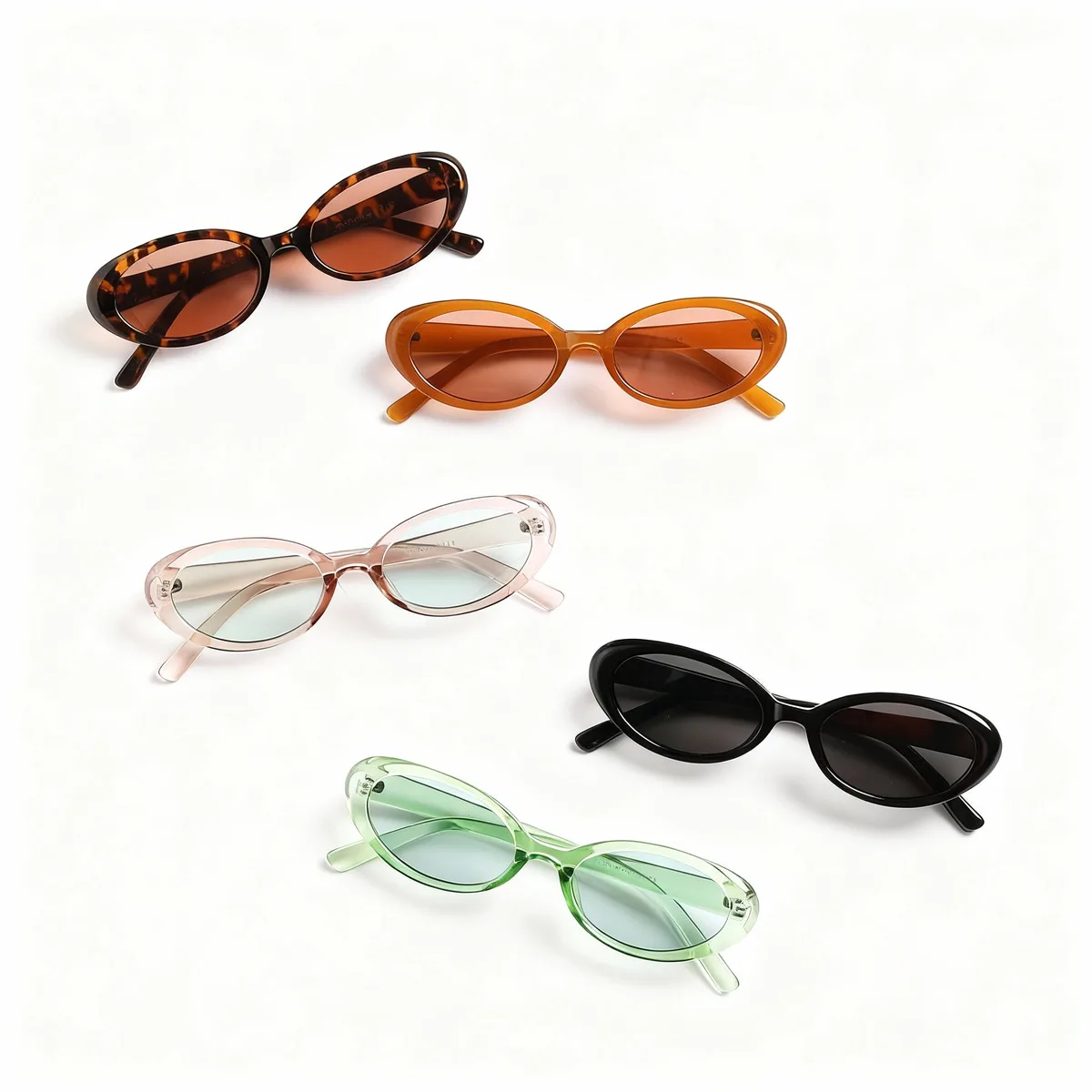 2025, elliptische Katzenaugen-Sonnenbrille in Schwarz für Damen, Retro- und trendige europäische und amerikanische Bloggern, neue Sonnenbrillen