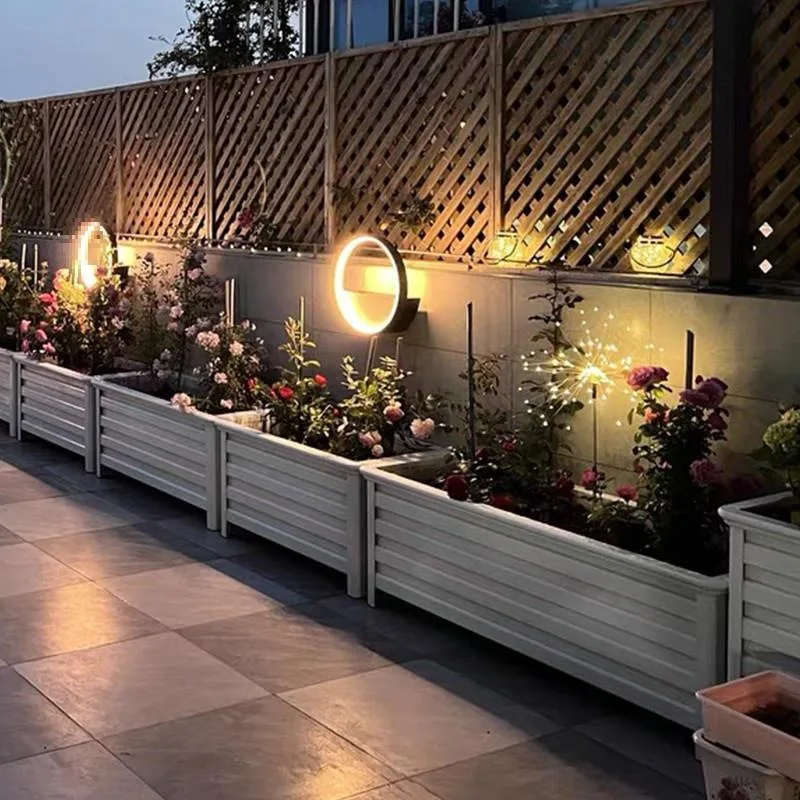 Aluminum alloy flower box flower pot outdoor balcony vegetable garden flower slot road anticorrosive garden factory anticorrosiv
