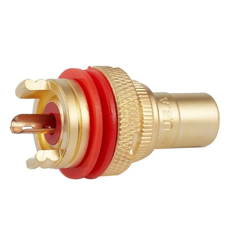 ABRI-32 X CMC Gold Plated RCA Phono CHASSIS SOCKETS Female Professional AMP HIFI RCA Socket Gold Plated Lotus Female Seat
