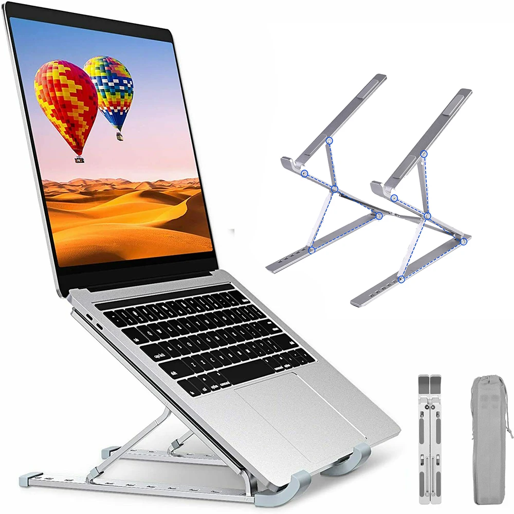 

Portable Foldable Aluminum Laptop Stand Tablet Adjustable Support Base Holder Macbook Pro Air a Laptop Monitor Stand Universal