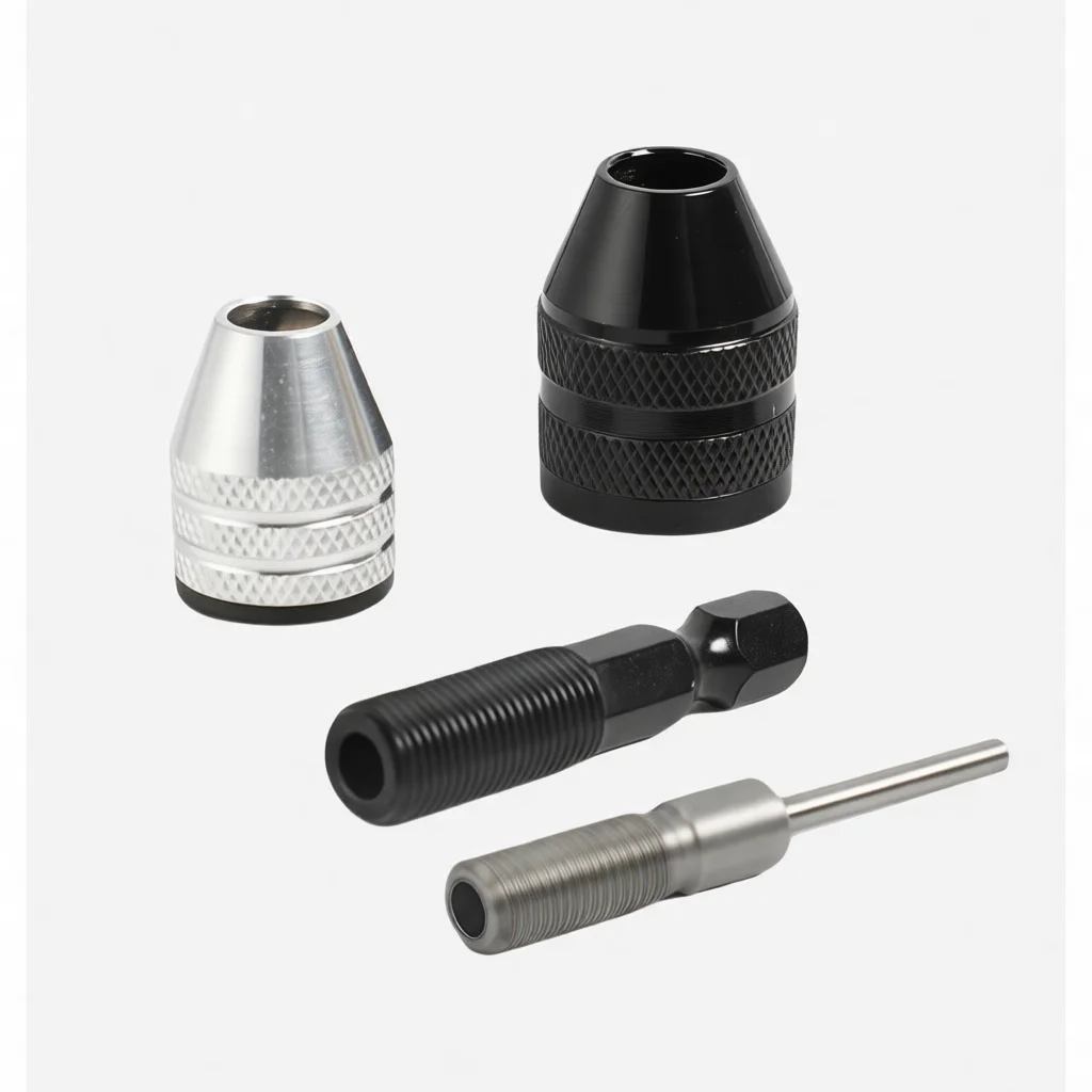 High Accuracy Drill Chuck 0.3 To 6.5mm Hex Shank Converter Three Jaw Self Centering Fast Release For Electric Drill Repair