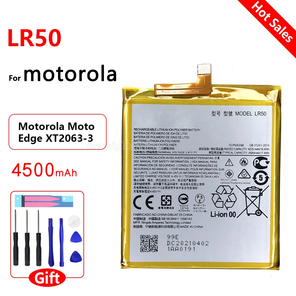 Original 5000mAh LZ50 Battery For Motorola Moto One 5G Plus/G100/Edge mobile replacement High Quality Batteries Batteria +tools