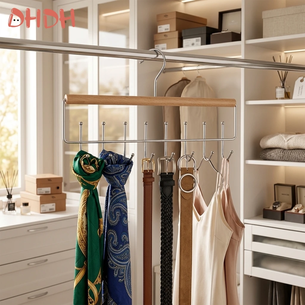Premium Clothing Rack Belt Organizer with Non Slip Advanced 