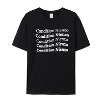 Summer Star Same T-shirt Minji Condition Nienzo Letter Tee Kpop Style Oversize Streetwear Casual Men's Women Clothing Loose Top