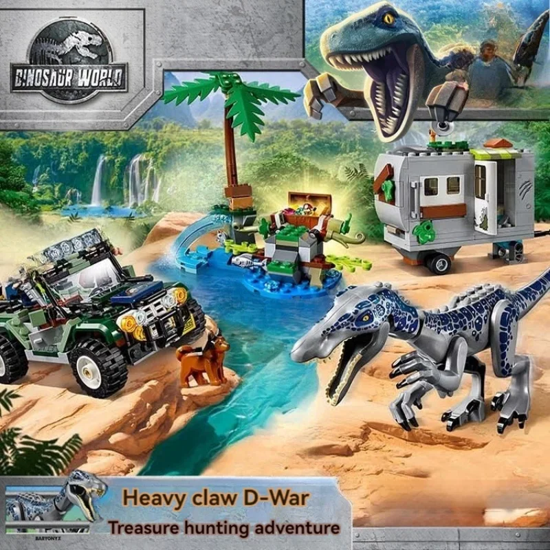 434 pcs Jurassic Dinosaur Series Baryonyx Face-Off The Treasure Hunt Building Blocks Model Fit MOC 75935 Set Toys For Kids Gifts