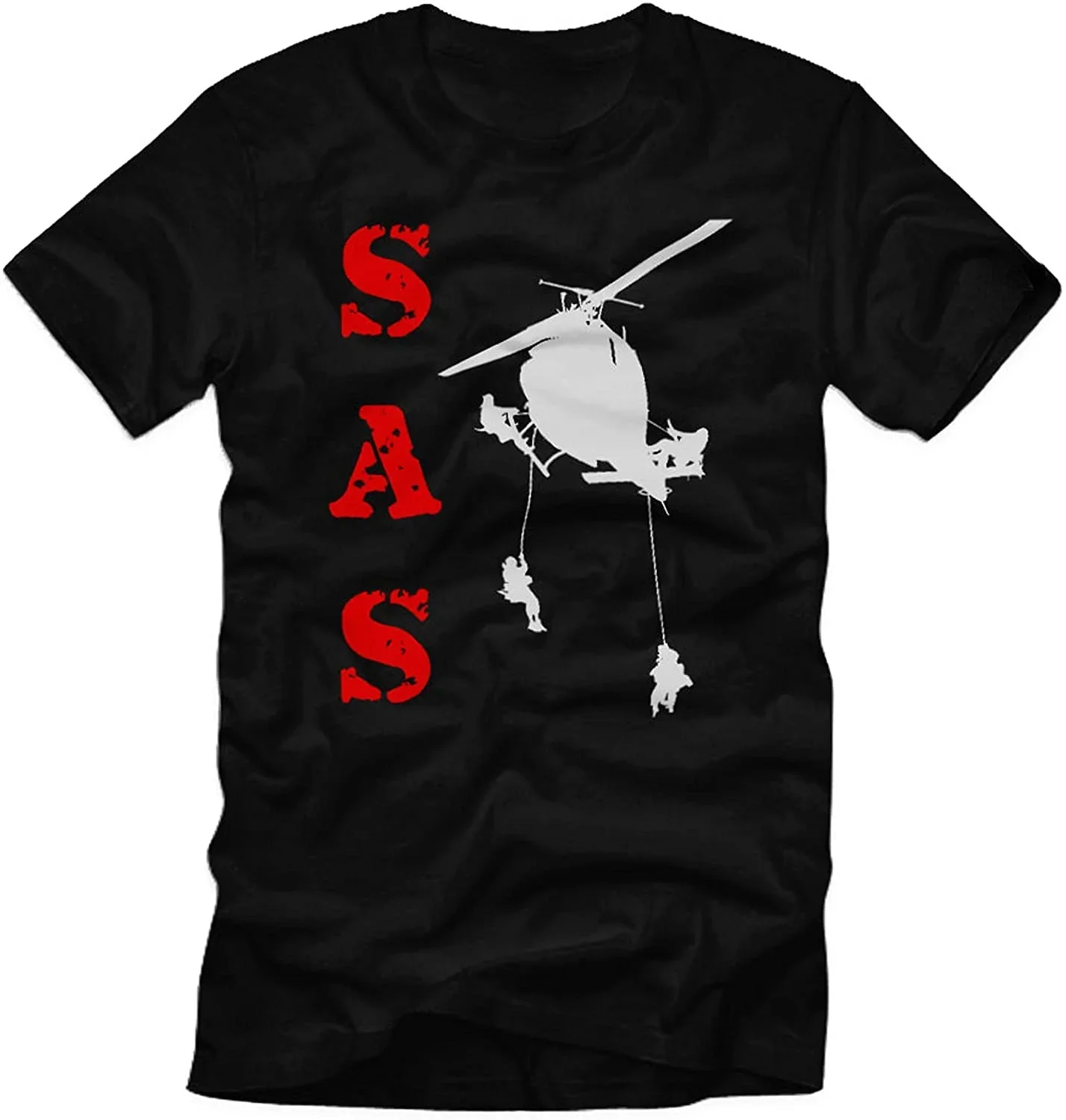 Special Air Service SAS British Army Helicopter Men T-Shirt Short Casual 100% Cotton O-Neck Men Clothing