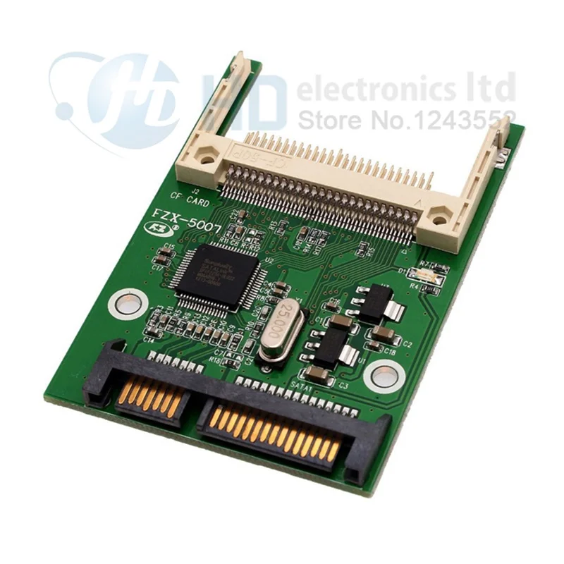 Wholesale Free Shipping New Compact Flash Type I/II CF To SATA Converter HDD Hard Disk Drive Card Adapter 2.5 SATA TO CF