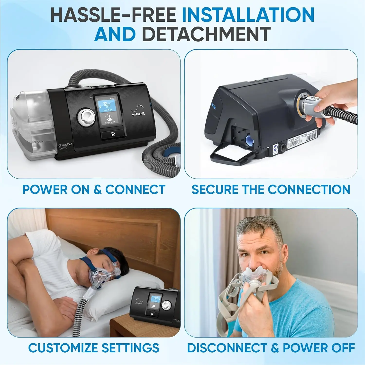 أنبوب تسخين Mars Wellness CPAP بطول 6 أقدام - متوافق مع آلات AirSense 10 وAirCurve 10 - بديل لخط المناخ، Fle