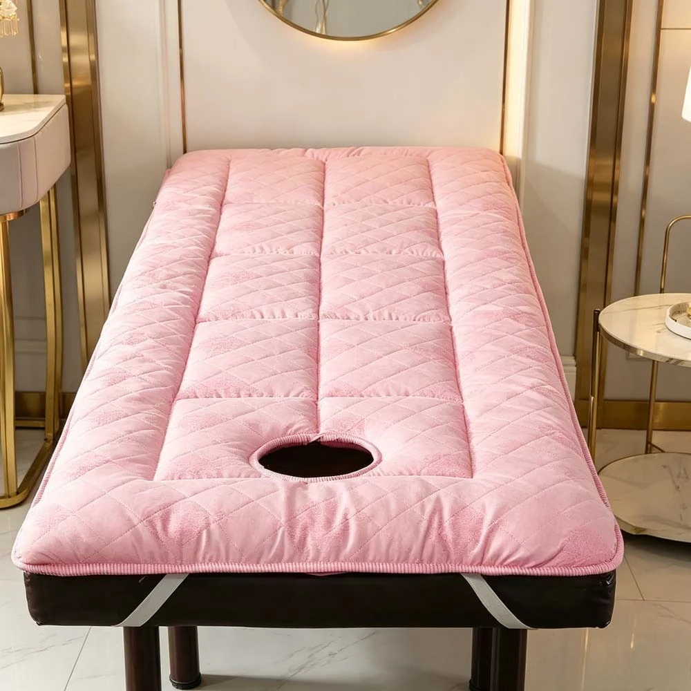 Beauty Salon Bed Mattress Thickened Filling Massage Simple Table Pad Modern with Hole for Facial SPA Non-Slip Cover for SPA Use