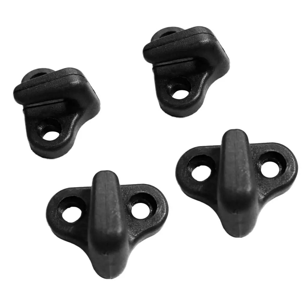 4 Pack Lashing Hooks & Screws Hardware for Kayak Marine Boat Cord Shock Rope