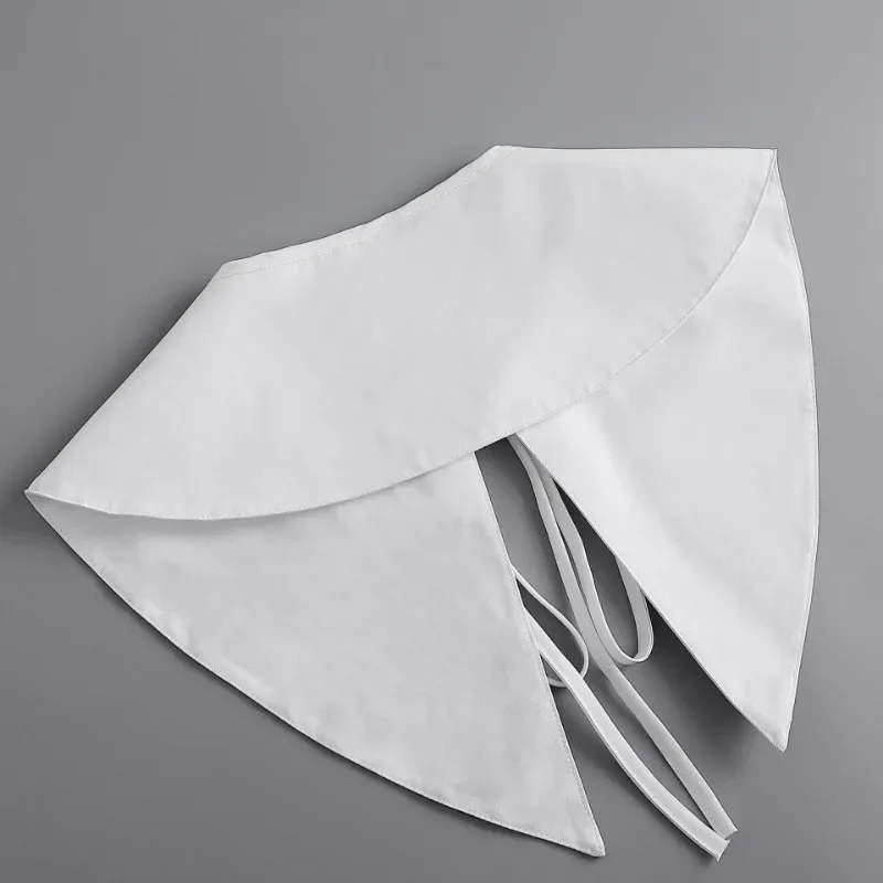 Color sólido, cuello falso de punta grande, hombros descubiertos para mujer, camisa, cuello desmontable, chal pequeño, ropa, cuello falso, capa pequeña