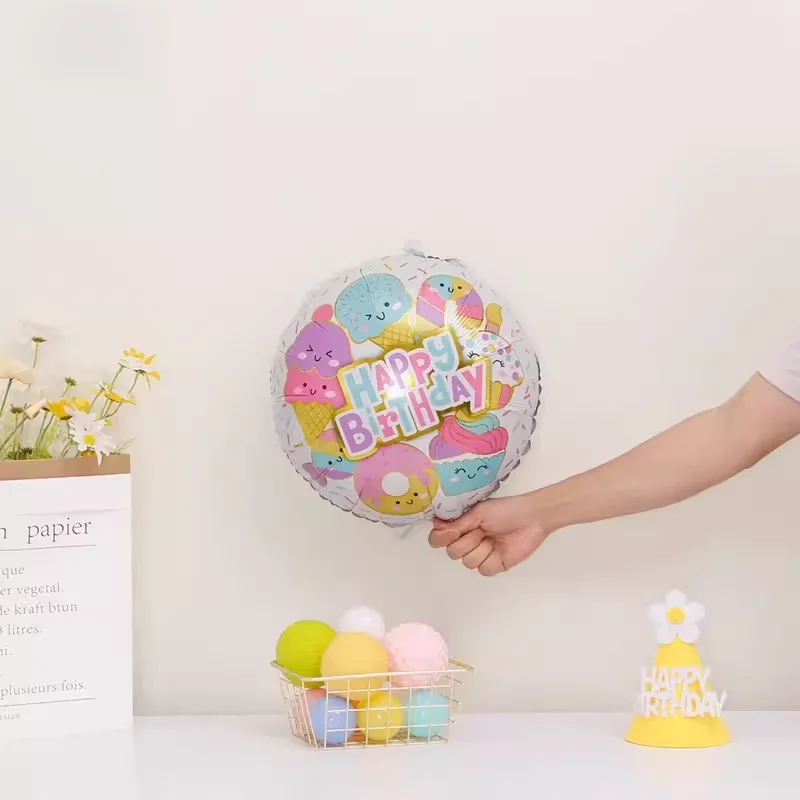 7-teiliges Ballon-Set mit Süßigkeiten- und Eiscreme-Motiv, rosa Ballons, Dekoration für Party, Geburtstag, Prinzessinnen-Dekoration – Detail 14