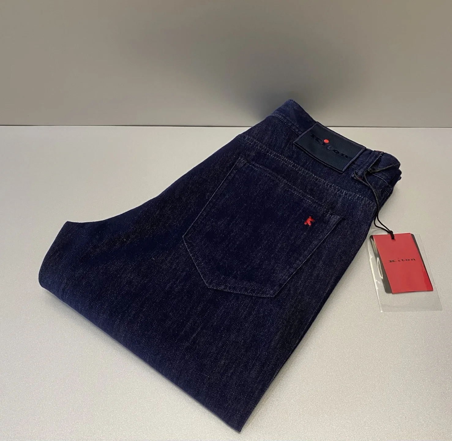 Kiton Fashion Casual Men's Denim Straight Casual Pants