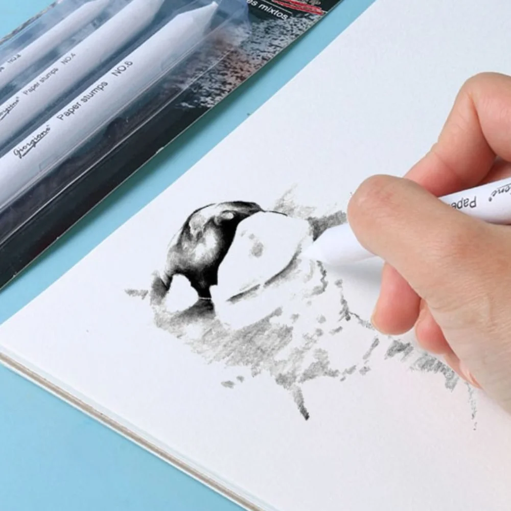 

7Pcs/Set Professional Blending Stumps Paper Art Supplies Painting Art Blenders Sandpaper Pencil White Durable