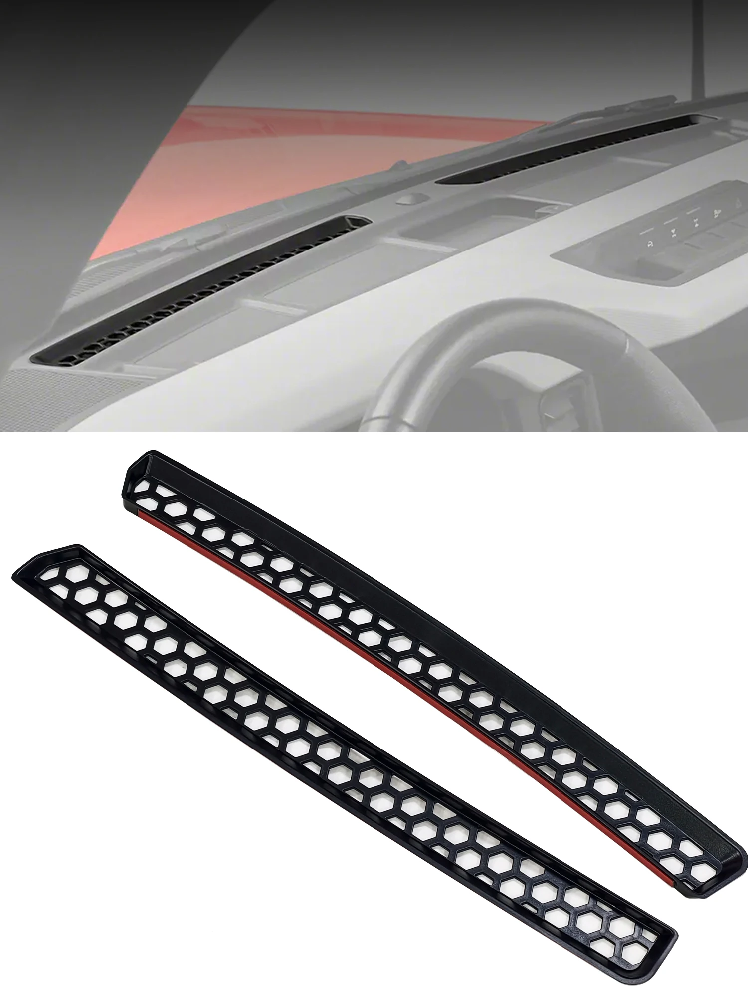 Dashboard Defrost Vent Cover for Ford Bronco 2021-2026 Honeycomb Protection Layer