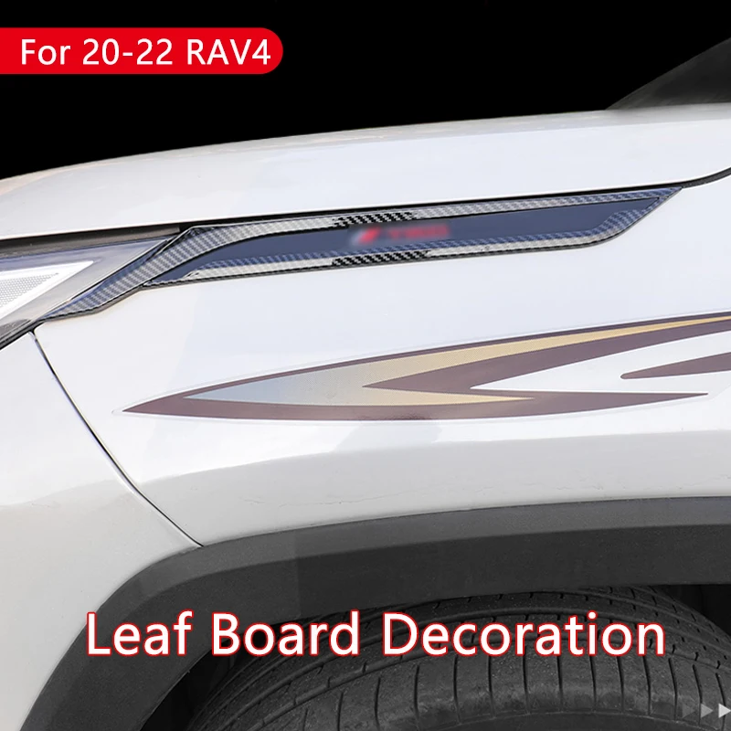 ABS Car Leaf Board Decoration on Shark Gills Decorative Sticker Trims Fit For Toyota RAV4 RAV4 XA50 2020-2023 Exterior Accessory