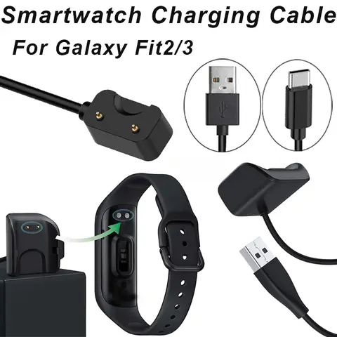 Adatto per Samsung Galaxy Watch Fit 3 SM-R390 Caricatore USB Smart Watch Caricabatterie rapido Caricatore sostitutivo