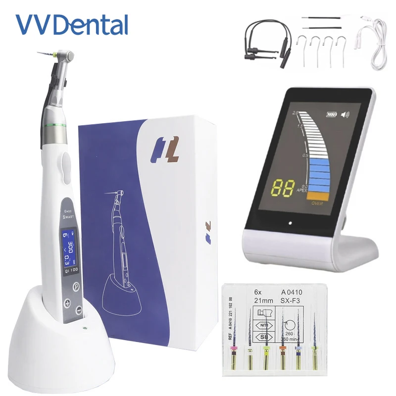 1 set 16:1 Wireless Dental LED Endo Motor + Apex Locator Endodontics Root Canal Measurement Mini Root Canal Located Instruments