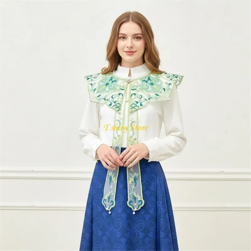 N58F Formal Event Shoulder Embroidered Chinese Traditional Polyester Texture