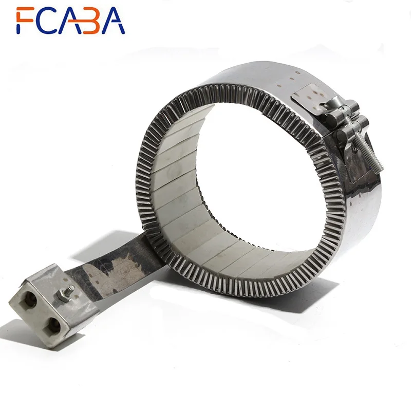 FCABA Ceramic Band Heater 100*80mm(D*H) 220V 1200W High Quantity Heating Element for Injection Molding Machine