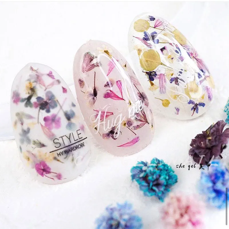 TSZS Nail Art DIY Decorations Japanese Style  UV Gel Dried Flower For Nails Art Jewelry Charms Flower Beauty Salon Decos