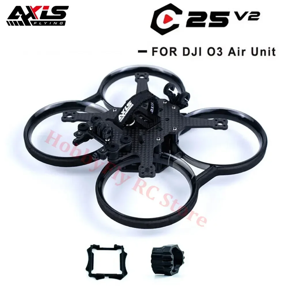 

Axisflying C25 V2 Carbon Fiber FPV Frame Kit 2.5inch Cinewhoop Support O3 Air Unit RC Freestyle Drone