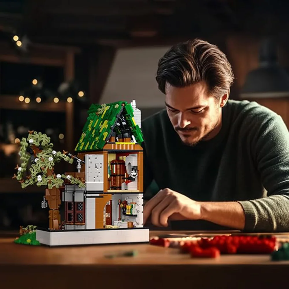 1872pcs - House and Tree Building Blocks Set, Villa Street View Perfect Collectibles, Thanksgiving and Christmas Gifts