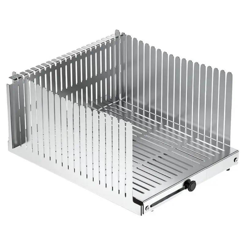 ABYN-Stainless Steel Bread Slicer,Adjustable Width 5.5-8.3 Inches For Homemade Bread Sourdough Bagels Cakes,0.5 In Evenslices