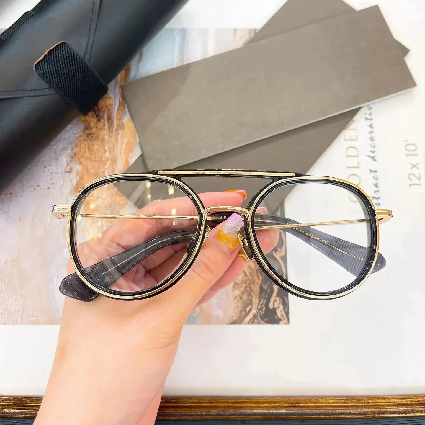 

Authentic For DIYTA DT GLD-52 Casual Classic Business Men Women Sun Glasses Top Quality Luxury Design Couple Eyewear With Box