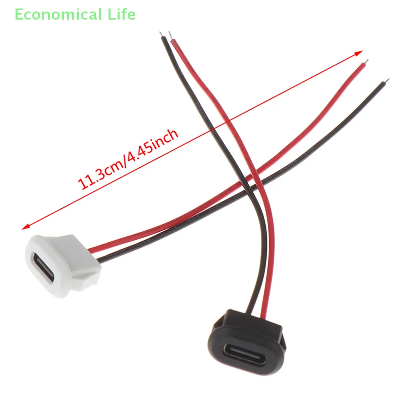 USB-C C 타입 방수 USB 커넥터, 직접 압축 암 베이스 소켓 충전 인터페이스, 용접 와이어 소켓, 2 핀