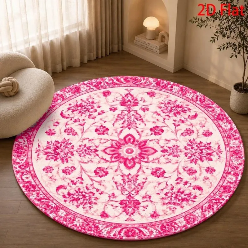 Abstract Ocean Wave Pattern Carpet Round Area Rug Colorful Modern Art Floor Cover for Living Room Bedroom Office Lounge Accent