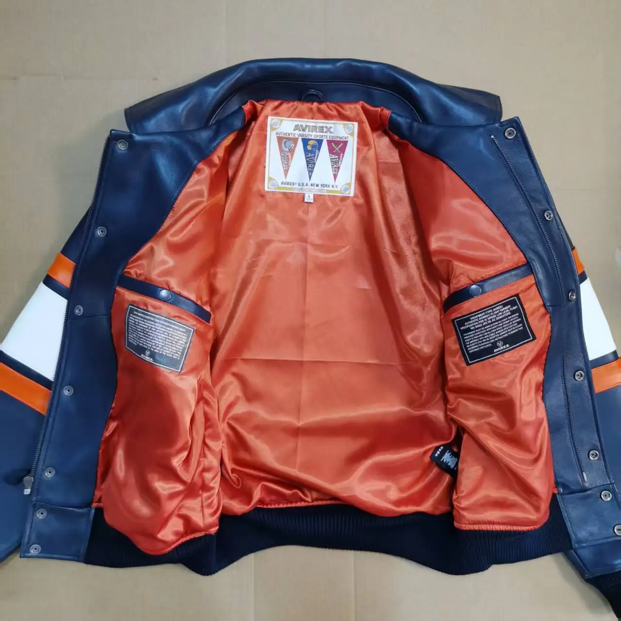 AVIREX jacket US size co-branded model new authentic men's fashion casual trend big brand sheepskin jacket leather coat tops