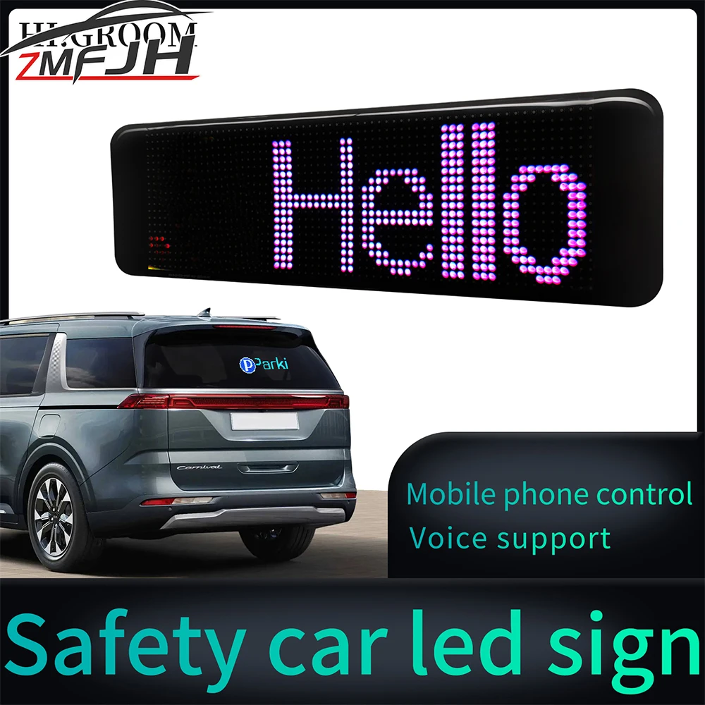 AD Car LED Sign Matrix Pixel Panel Night Light Scrolling Advertising Remote Control Flexible LED Display For Car Truck Panel